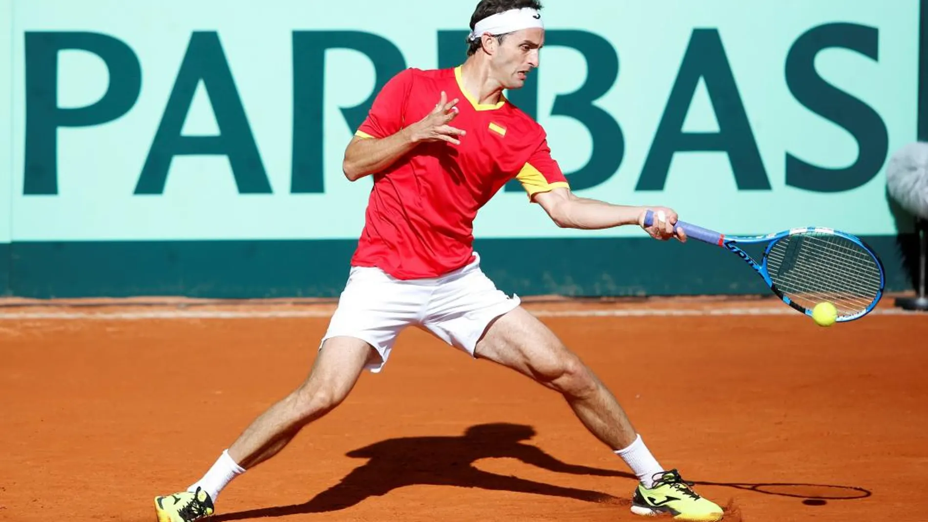 Albert Ramos durante el primer partido frente a Liam Broady/Efe