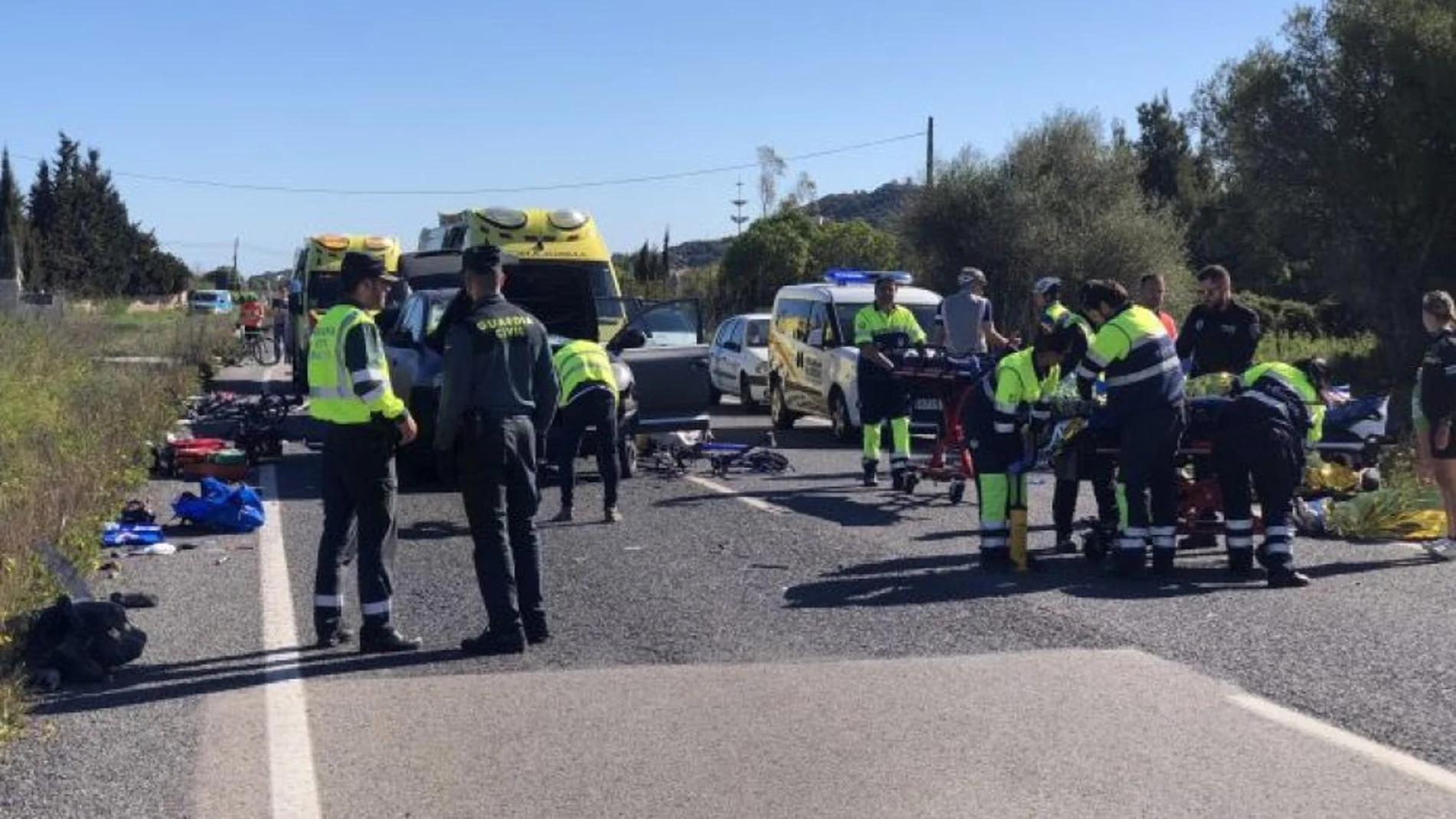 Fallece uno de los nueve ciclistas arrollados por una conductora en Mallorca