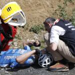 Michael Goolaerts es atendido por los servicios médicos