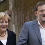 Imagen de archivo de Merkel y Rajoy en Santiago