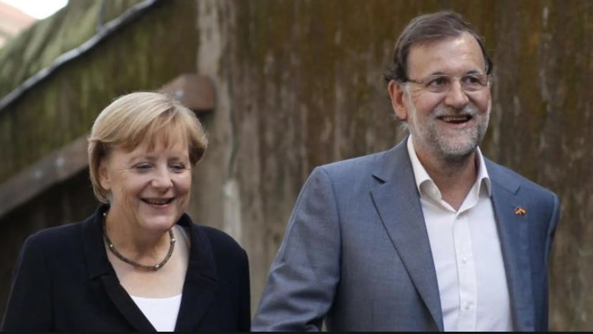 Imagen de archivo de Merkel y Rajoy en Santiago