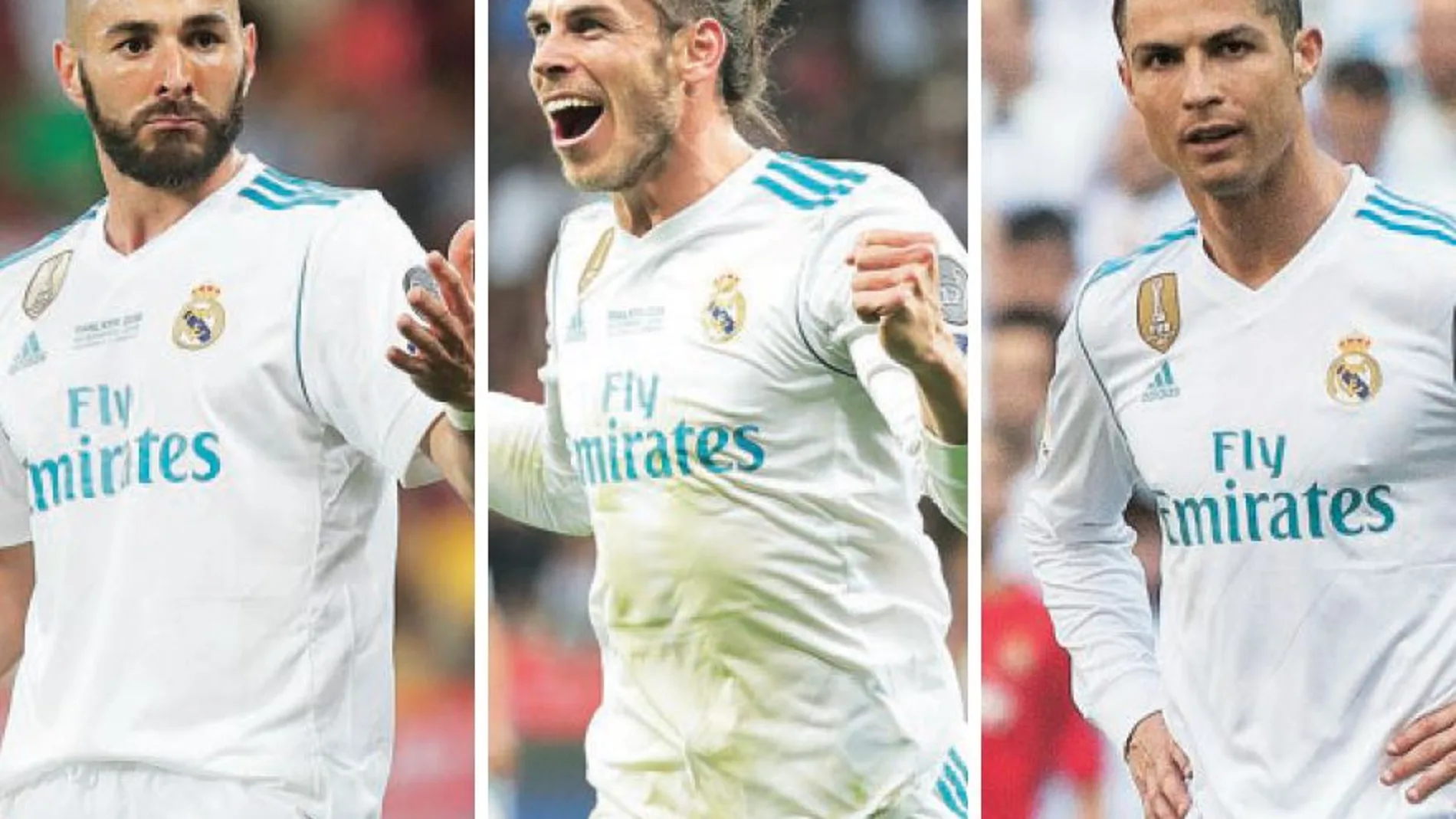 Benzema, Bale y Cristiano / Efe