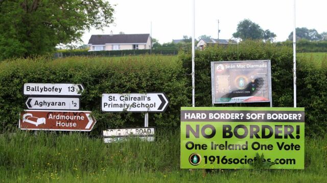 Imagen de un cartel ubicado en Irlanda del Norte, zona que podría recibir el estatus de zona de amortiguación