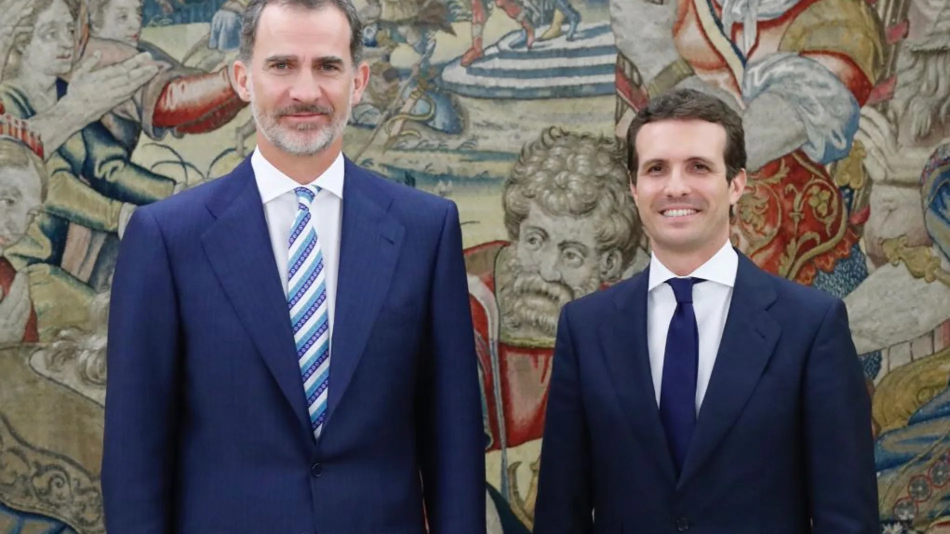 Audiencia del Rey al presidente del PP, Pablo Casado / Twitter Casa de S.M. el Rey