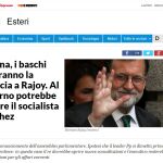 Titular del periódico italiano «La Repubblica»