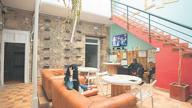 Interior del albergue juvenil de Las Palmas de Gran Canaria