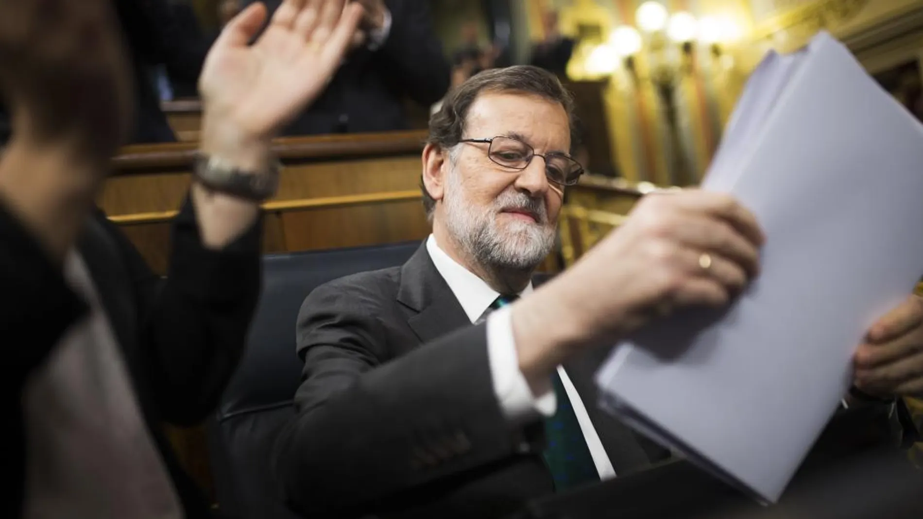 El presidente del Gobierno, Mariano Rajoy, en el Congreso / Foto: Ap