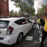 Taxistas de toda España se manifiestan por las calles de Barcelona / Foto: Reuters