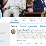 La cuenta del presidente Donald Trump en Twitter, fuente de continuas polémicas