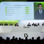 El presidente del Bankia, José Ignacio Goirigolzarri, durante la junta general de accionistas de Bankia,