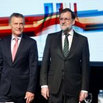 El presidente del Gobierno, Mariano Rajoy, junto al presidente Argentina, Mauricio Macri, durante la inauguración del encuentro empresarial "España-Argentina, Argentina-España"