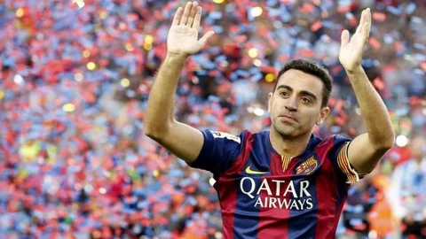 Xavi, en su despedida del FC Barcelona / Twitter
