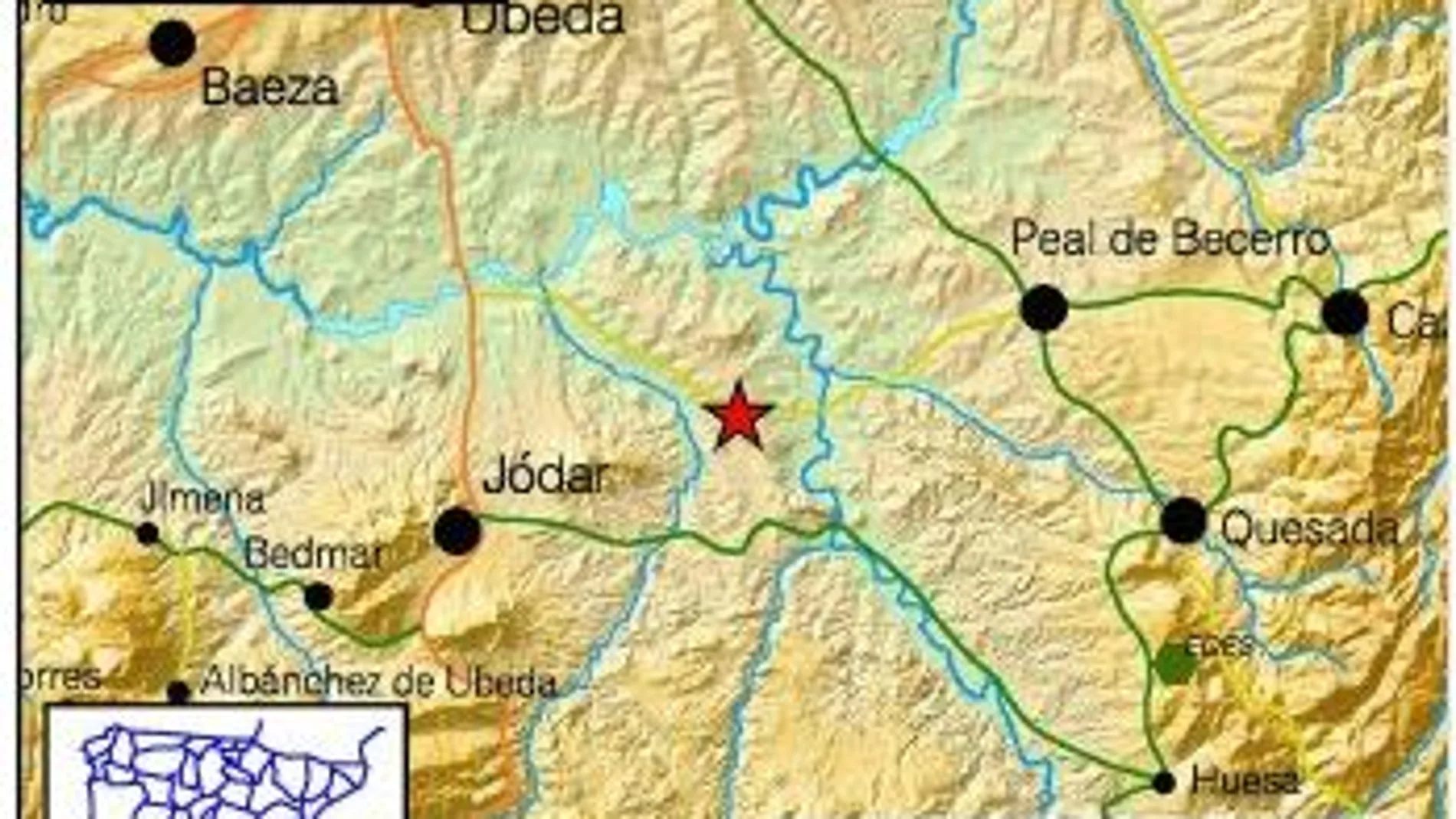 Mapa del lugar del terremoto