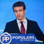 El presidente del PP, Pablo Casado. Foto: EFE/Quique García