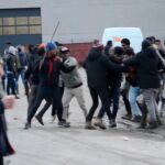 Momento de los incidentes en Calais/Ap