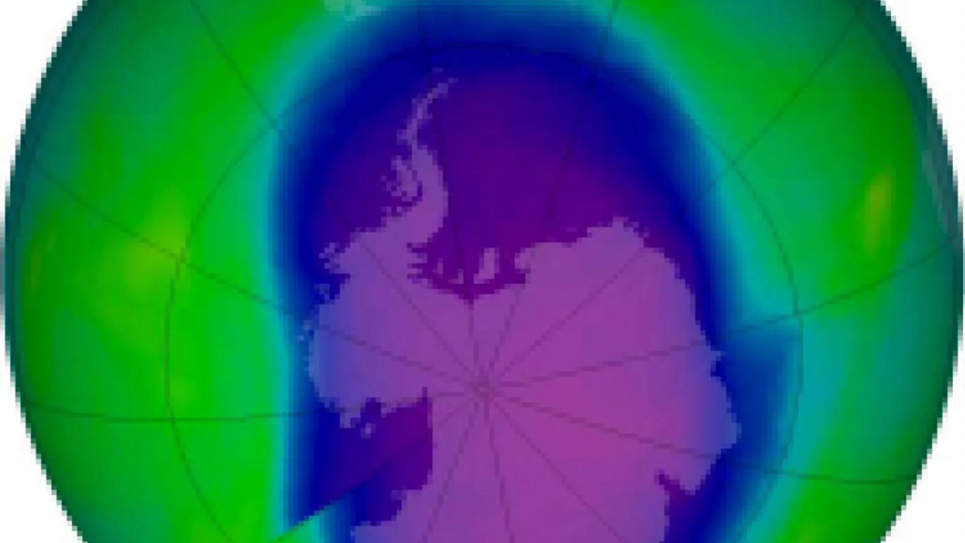 Capa de ozono sobre la Tierra, en una imagen captada en 2006