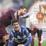 Momento en el que Piqué se lesionó, después de la dura entrada de Gerard Moreno