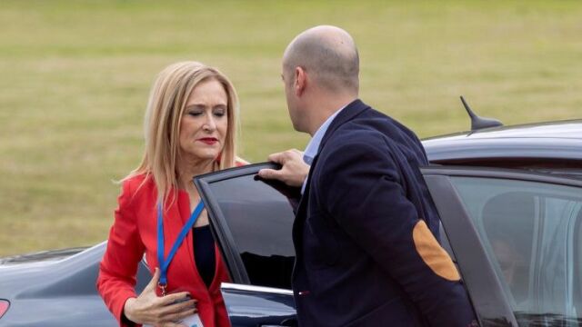 Cristina Cifuentes, ayer a su llegada a la Convención Nacional del PP