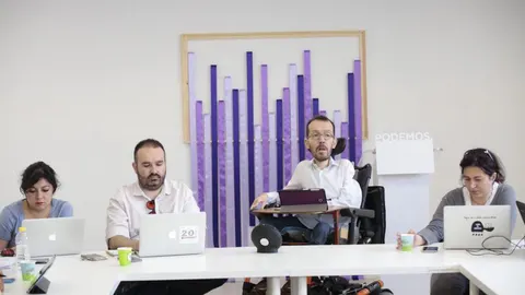 Reunión de Pablo Echenique con las secretarías de organización autonómicas