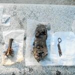 Algunos objetos hallados en la excavación