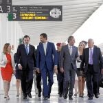 Pastor, Rajoy, el Príncipe Felipe, Fabra y el ministro García Margallo en primera fila. En la segunda, la alcaldesa Castedo y Cotino, entre otros