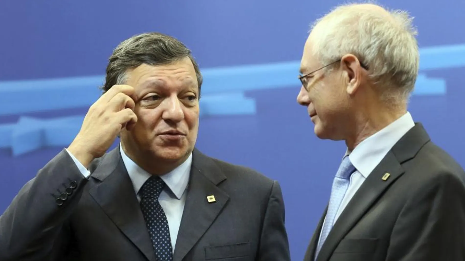 El presidente del Consejo Europeo, Herman Van Rompuy, y el presidente de la Comisión Europea, José Manuel Durao Barroso