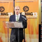 El presidente de la Diputación de Salamanca, Javier Iglesias, presenta la Feria Agromaq 2013