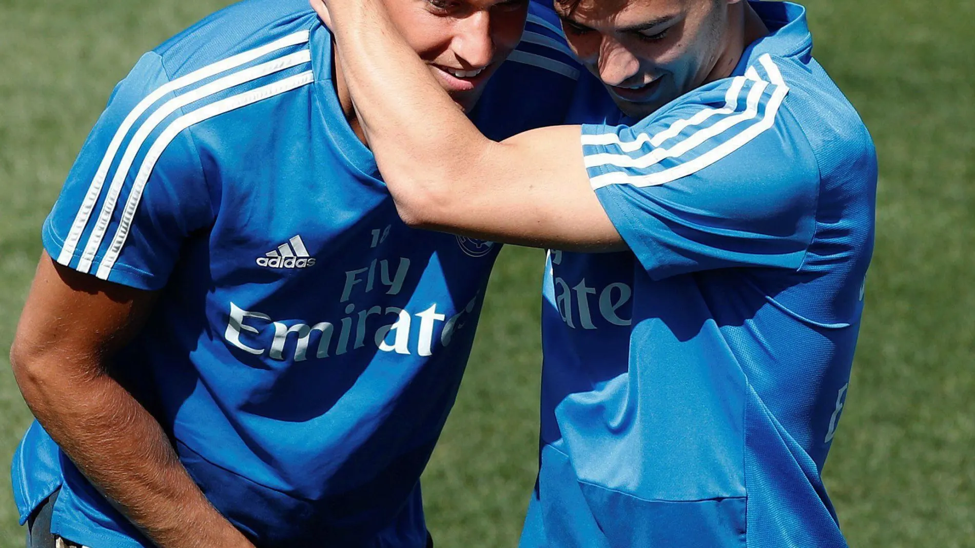 Marcos Llorente, en un entrenamiento del Real Madrid