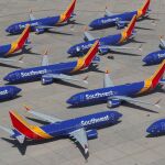 Grupo de aviones 737 MAX de la compañía Southwest