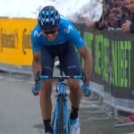 Mikel Landa, a su llegada a la meta de la etapa del Giro.