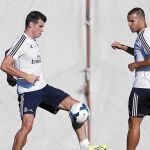 Gareth Bale, en el entrenamiento de ayer del Real Madrid