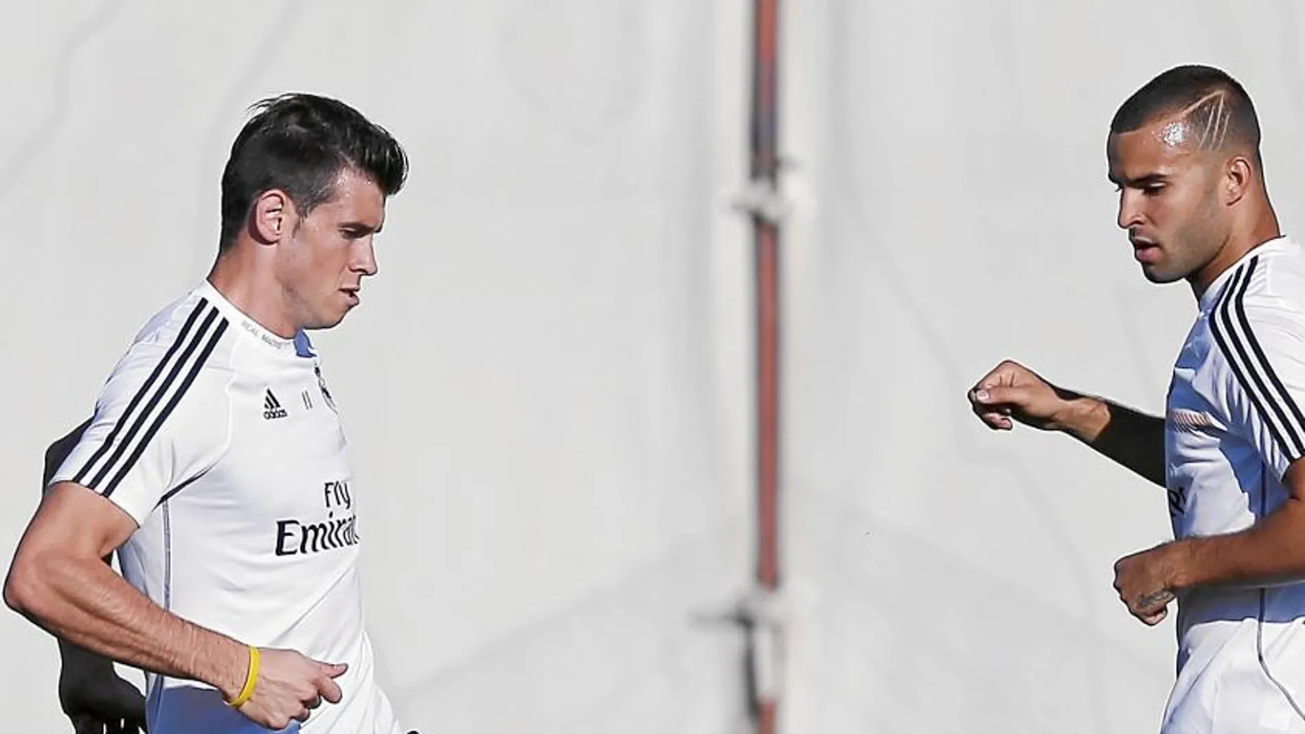 Gareth Bale, en el entrenamiento de ayer del Real Madrid