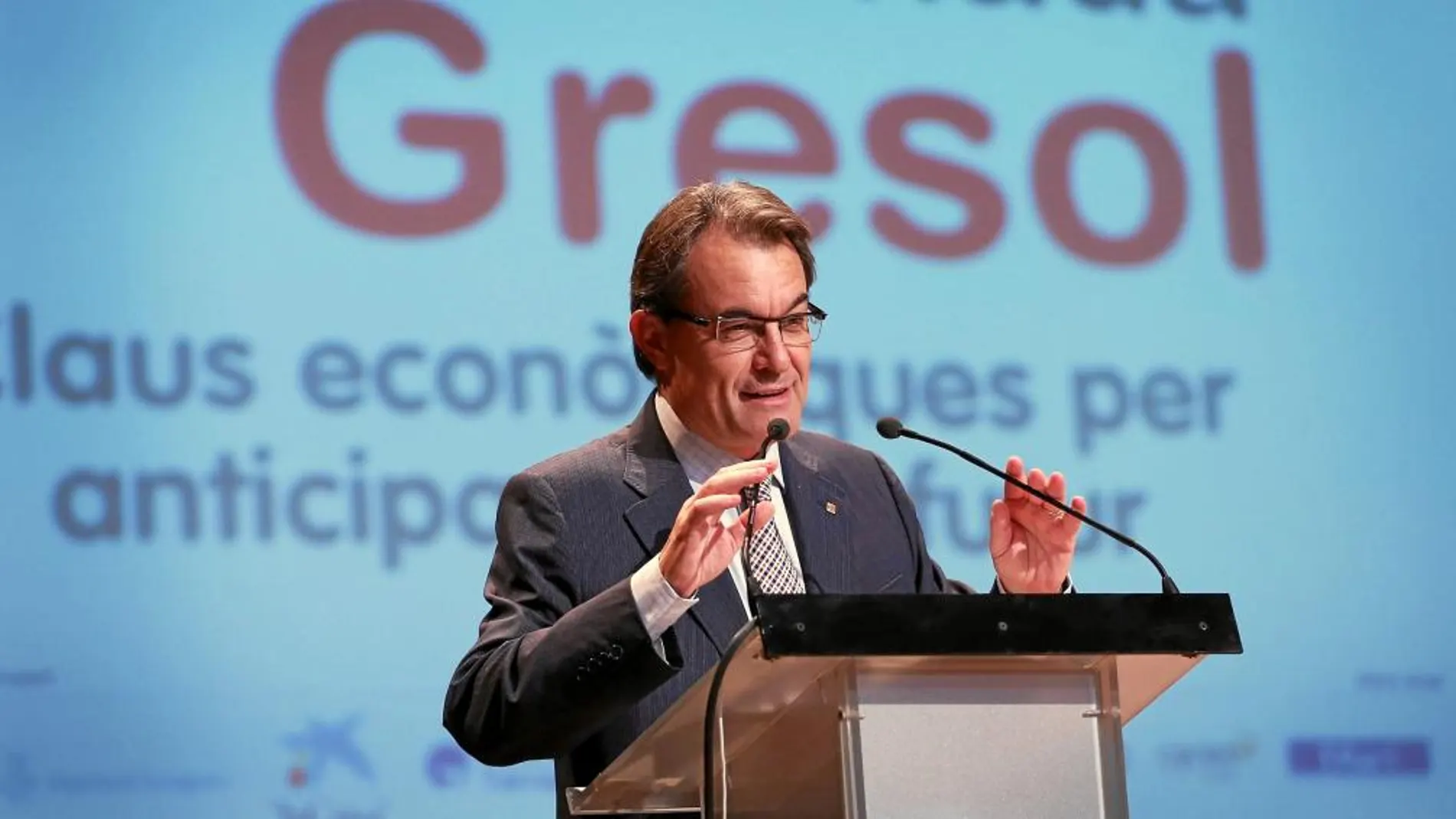 El presidente de la Generalitat, Artur Mas, ayer, durante la XII Jornada Gresol celebrada en Salou