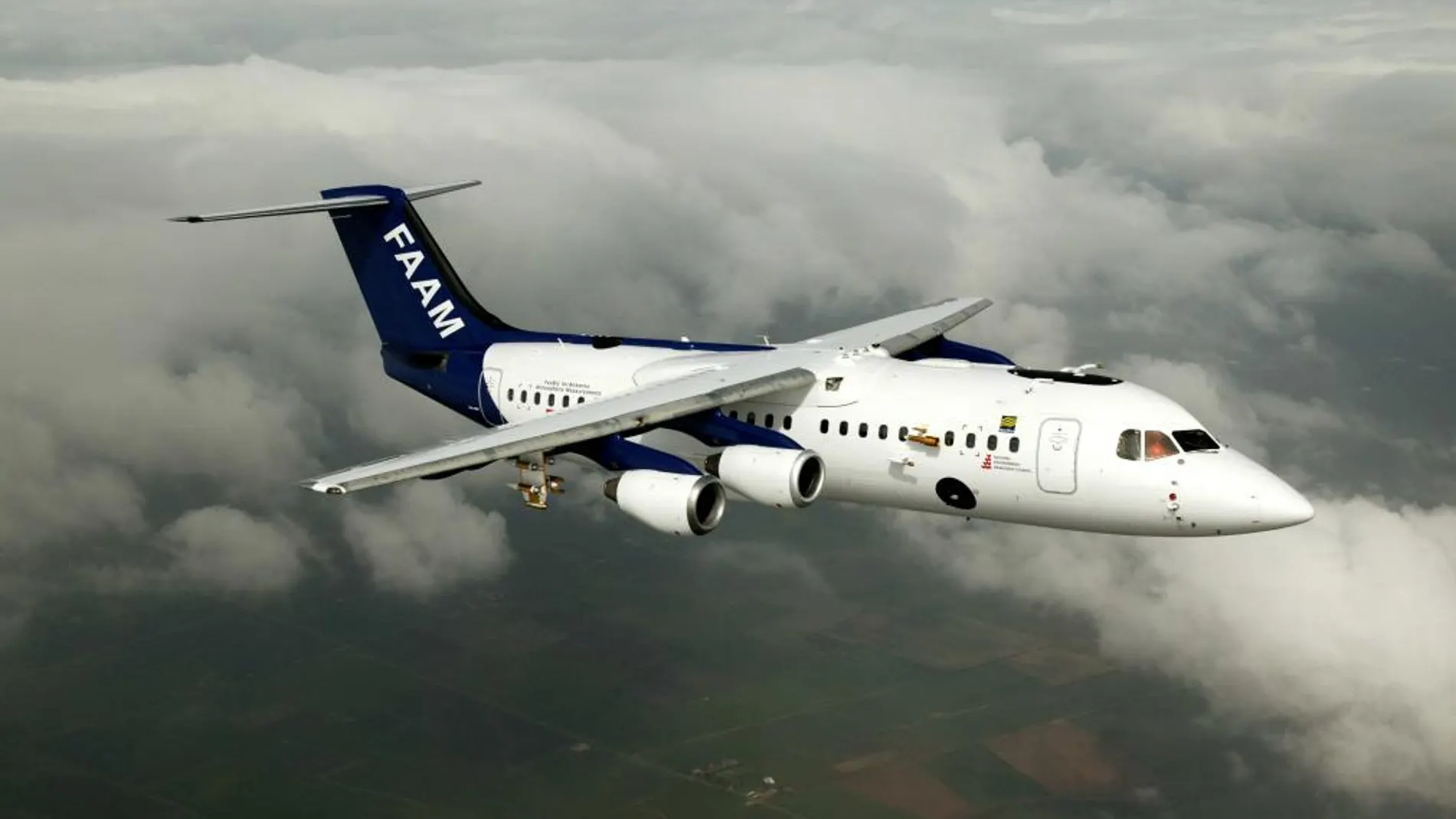 El avión británico FAAM BAe 146, con tecnología de última generación