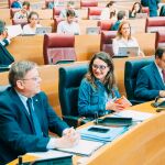 El presidente de la Generalitat, Ximo Puig, la vicepresidenta, Mónica Oltra, y el conseller de Hacienda, Vicent Soler