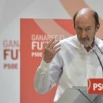 El secretario general del PSOE, Alfredo Pérez Rubalcaba