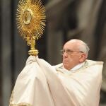 El Papa Francisco , hoy 2 de junio de 2013 en la basílica de San Pedro, en la Ciudad del Vaticano.