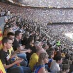 Las gradas del Camp Nou se llenaron el pasado sábado para presenciar un concierto en clave soberanista
