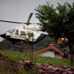 Helicoptero de la Guardia Civil en la zona de Picos de Europa