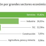 Distribución por grandes sectores económicos / Foto: Informe Infoempleo-Adecco