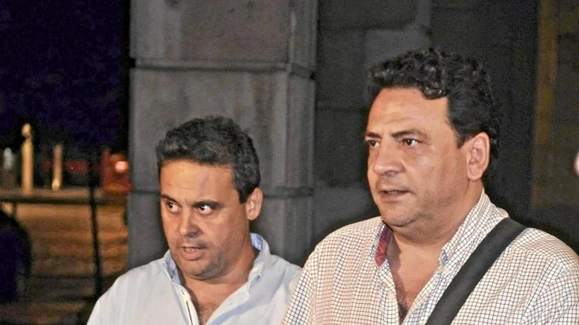 Los sindicalistas de CCOO Juan Antonio Caravaca y Enrique Manuel Jiménez García