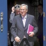 Jean-Claude Juncker, ayer, tras su encuentro con el gran duque Enrique