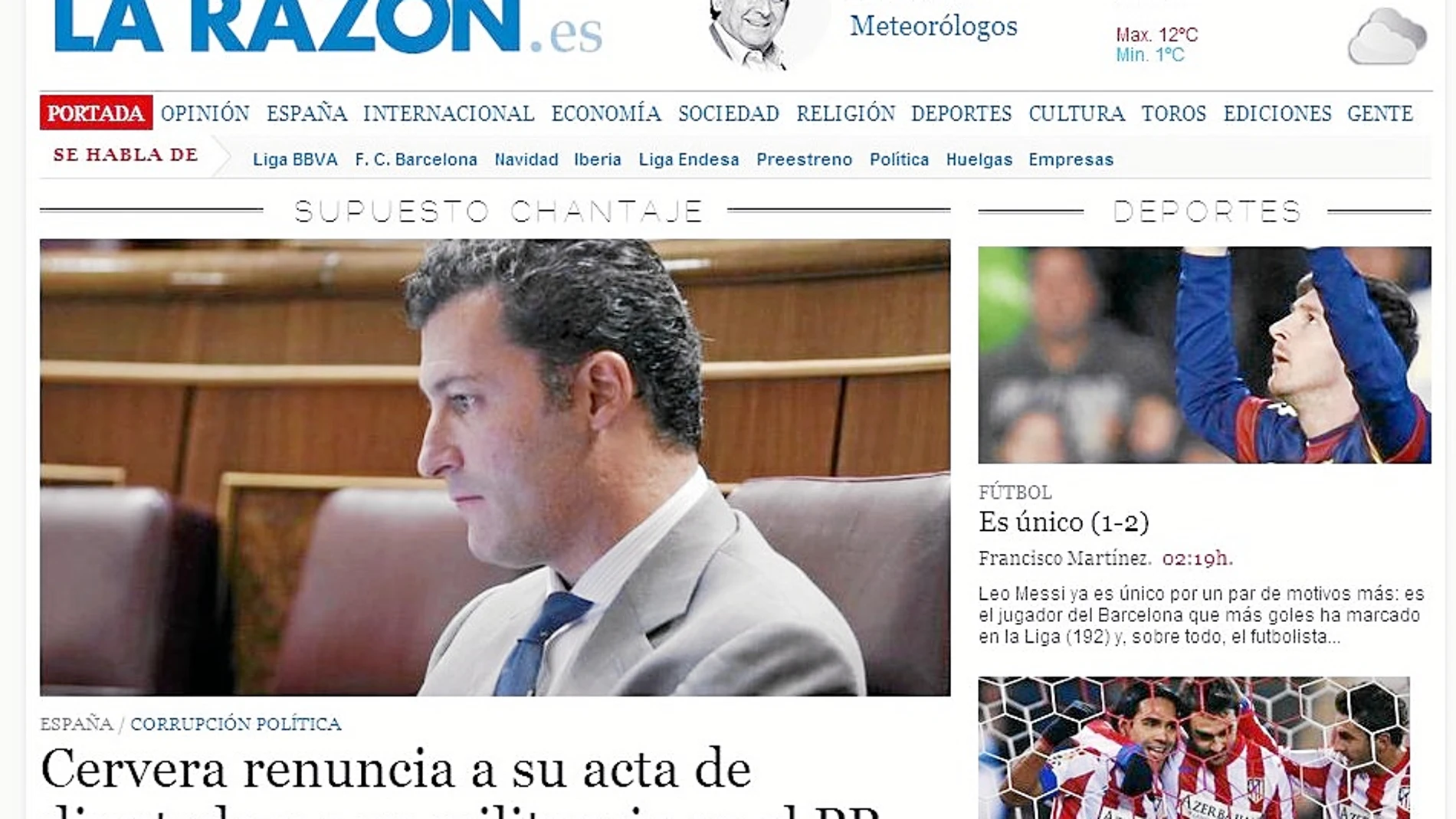 Imagen de la nueva web del periódico