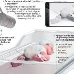 A través de una app se puede ver a los bebés en tiempo real | Infografía La Razón