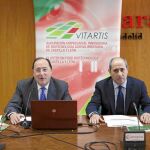 El presidente y vicepresidente de Vitartis, Carlos Moro y Jesús Esteban, respectivamente