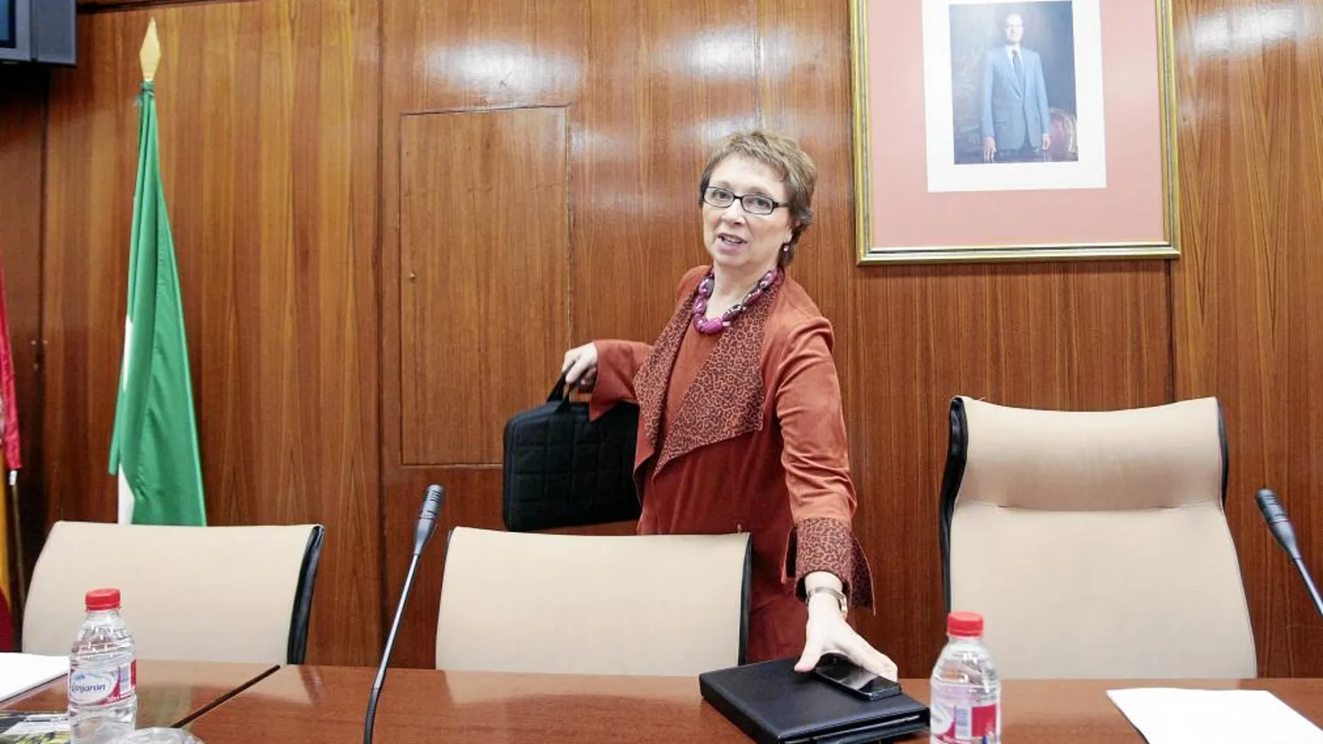 La consejera de Hacienda, Carmen Martínez Aguayo, ayer en el Parlamento