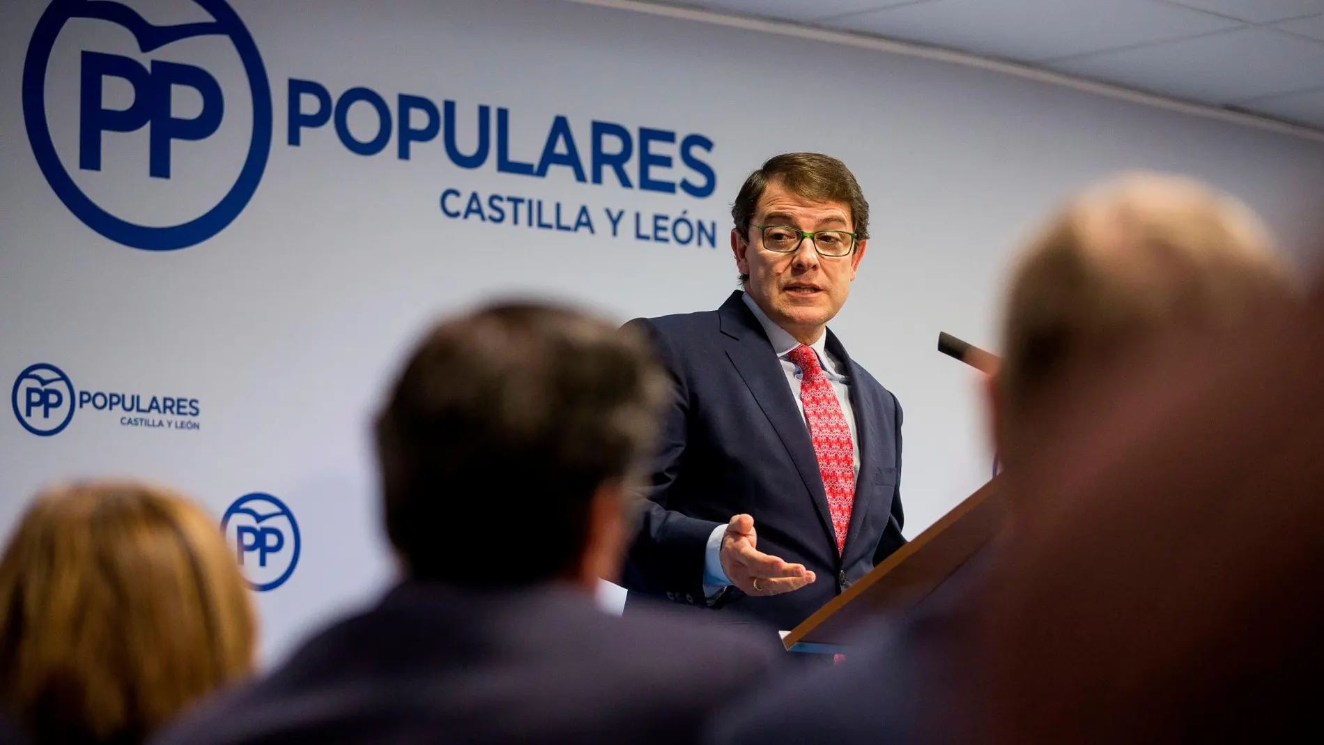 El candidato del PP a la Junta, Alfonso Fernández Mañueco, interviene en el último comité ejecutivo del partido