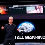 Tim Cook, este lunes durante la presentación de novedades de Apple / Reuters