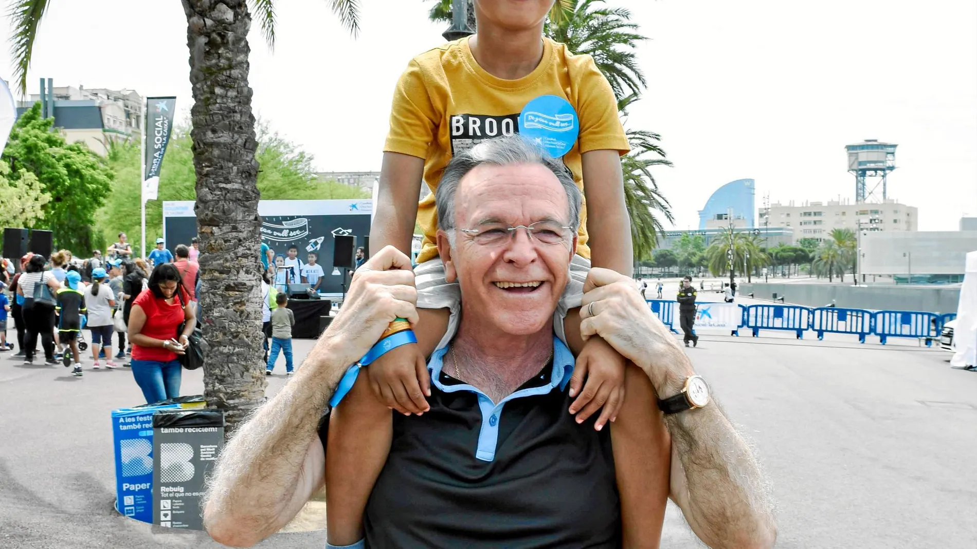 Isidro Fainé, presidente de la Fundación Bancaria La Caixa, durante el día de voluntariado organizado por la entidad