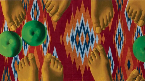 Una de las obras de Luchita Hurtado que recoge la exposición que se celebra en Londres